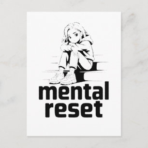 Mentaler Neustart – Edition Stille Reflexion Postkarte