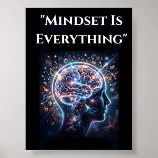 Mentalität ist alles Motivationsposter WANDKUNST Poster