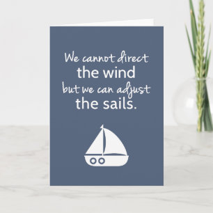 Mentalität Segelboot Motivationszitat Karte