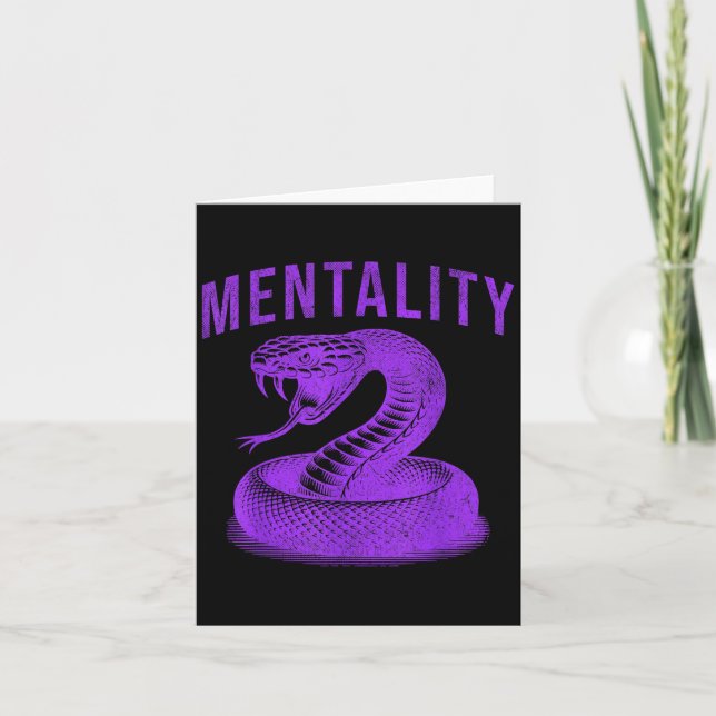 Mentality Mindset Snake Motivation Of Chamons Bask Karte (Vorderseite)