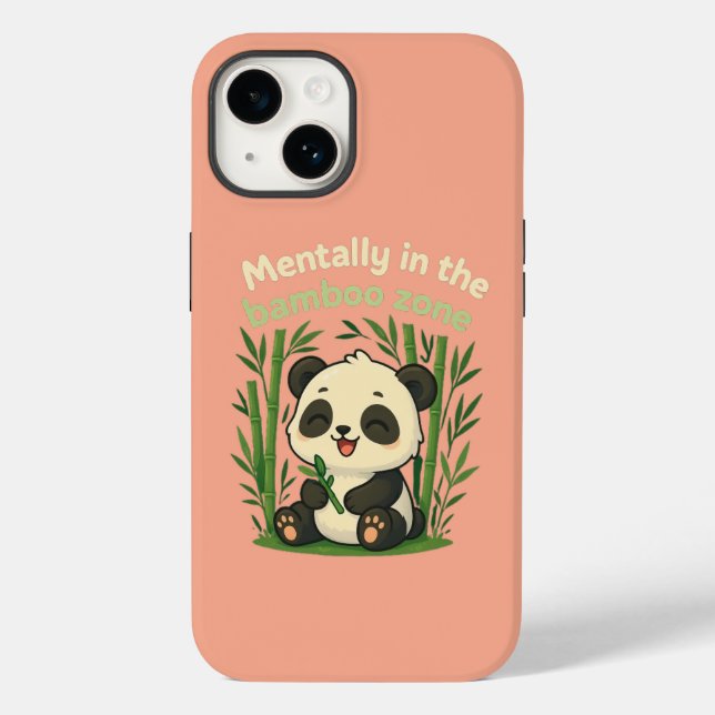 Mentally in the Bamboo Zone – Cute Panda iPhone Ca Case-Mate iPhone 14 Hülle (Rückseite)