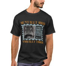 Mentally Sick Physical Thick Funny Raccoon Zitat