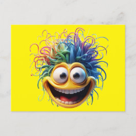 Mentally Unbalanced Smiley Postkarte