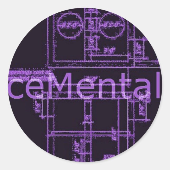 Mentalstift Runder Aufkleber (Vorderseite)