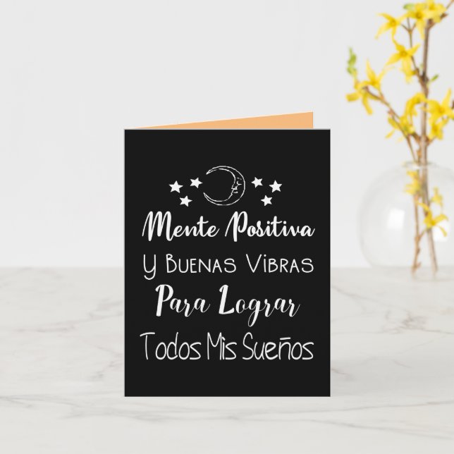 Mente positiva y buenas vibrias karte (Gelbe Blume)
