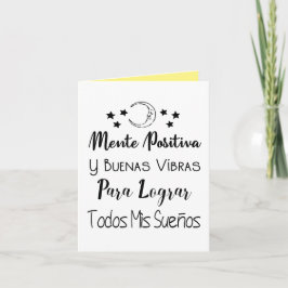 Mente positiva y buenas vibrias karte