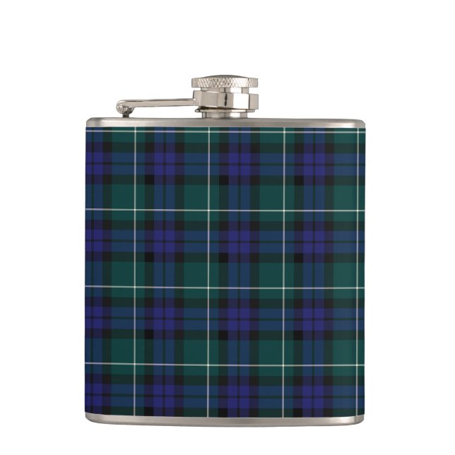 Menteith Scotland District Tartan Flachmann (Vorderseite)