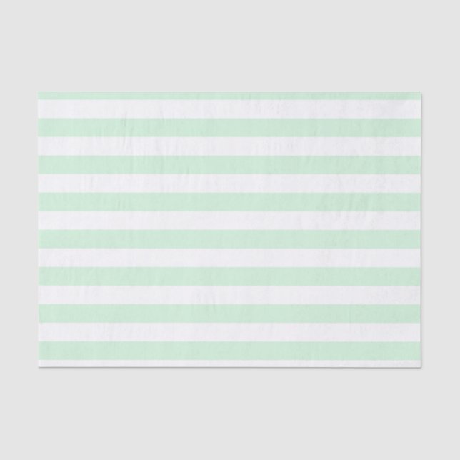 Menthe et papier de soie de soie rayé blanc (Recto)