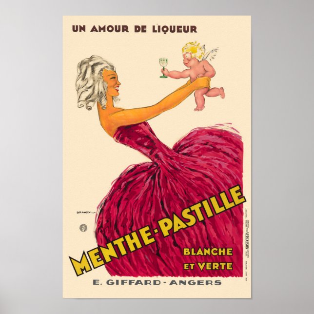 Menthe Pastille France Poster vintage 1931 (Devant)