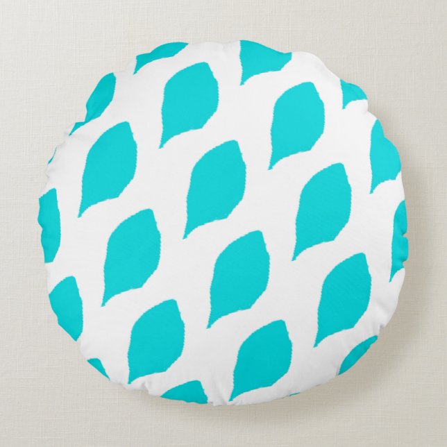 Menthol-Blattdesign Rundkissen Rundes Kissen (Vorderseite)