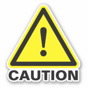 Mention triangle jaune : autocollants vinyle