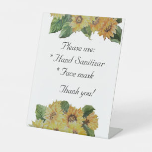 Mentions de sécurité des tournesols Panneau de sig