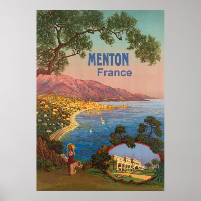 Menton, Coast, Frankreich Poster (Vorne)