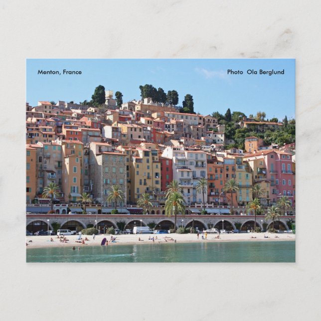 Menton, Frankreich, Foto Ola Berg... Postkarte (Vorderseite)