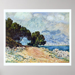 Menton Seen von Cap Martin von Claude Monet Poster