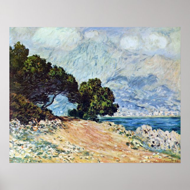 Menton Seen von Cap Martin von Claude Monet Poster (Vorne)
