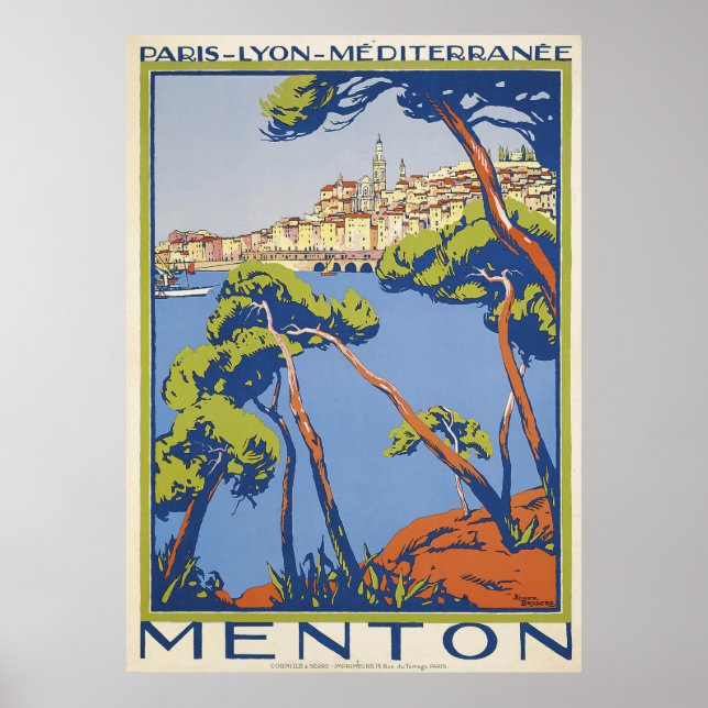 Menton Travel Poster (Vorne)