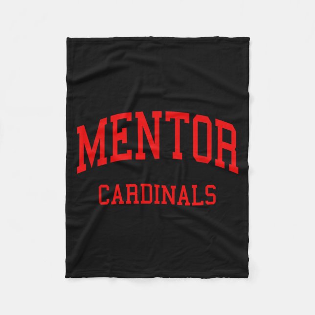 Mentor High School HS Mentor OH Retro  Fleecedecke (Vorderseite)