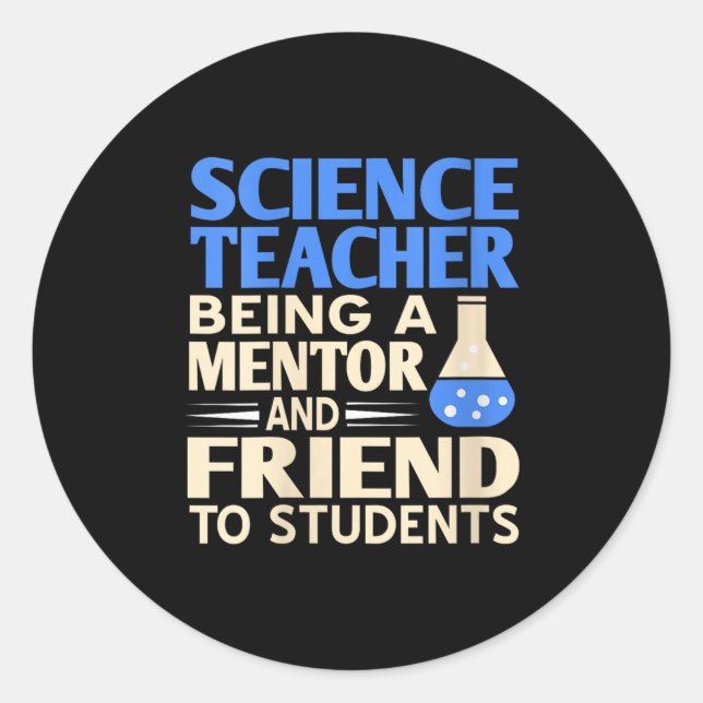 Mentor und Freund von Wissenschaftslehrerinnen Runder Aufkleber (Vorderseite)