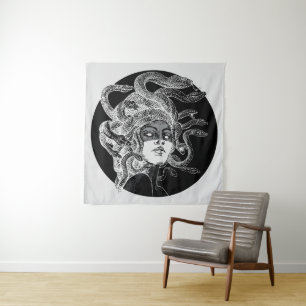 Mentoring Medusa Art Wandteppich
