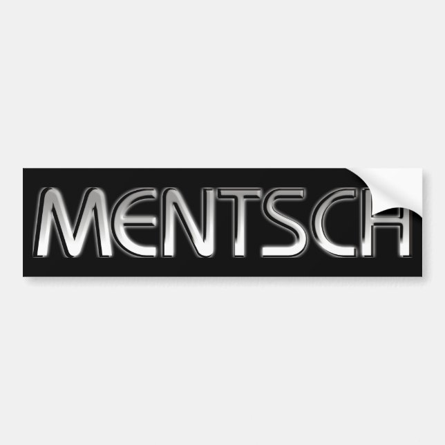 Mentsch Autoaufkleber (Vorne)
