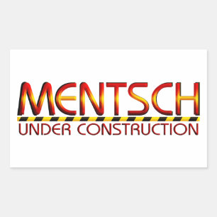 Mentsch Rechteckiger Aufkleber