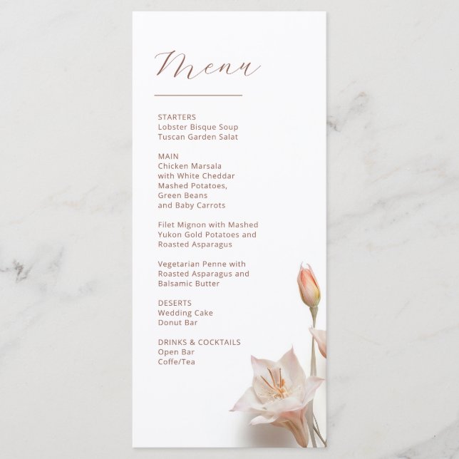 Menu 3D Magnolia Flowers (Devant)