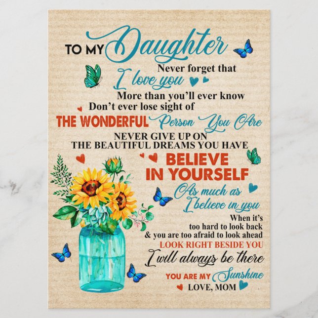 Menu À Mon Cadeau Fille, Amant Papillon, Cadeau Tournes (Devant)