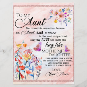 Menu À Mon Cadeau Tante, Cadeau Papillon De La Nièce