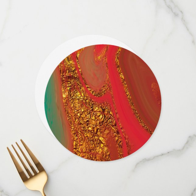 Menu abstrait de motif. (Devant/Arrière en situation)