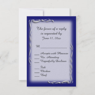 Menu Accent Bleu Choix RSVP