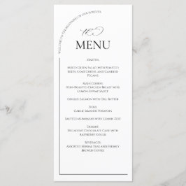 Menu Affiche de bienvenue Mariage d'arche classique bla