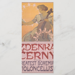 Menu Affiche de Zdenka Cerny par Alphonse Mucha