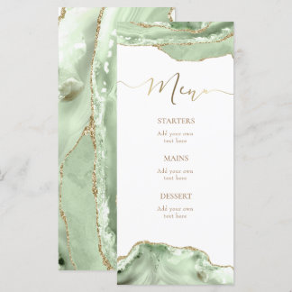 Menu agate verte