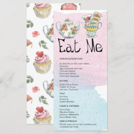 Menu Alice au pays des merveilles | Tea Party