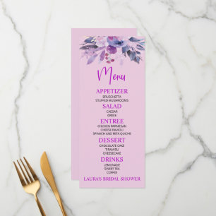 Menu Alimentation Fête des mariées Lilac violet