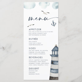 Menü am Meer Menükarte