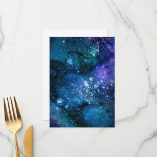 Menu Amateurs de Galaxie Ciel Bleu Étoilé Étincelles Bl