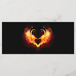 Menu Angel Fire Heart with Wings