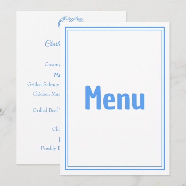 Menu Anneaux entrelacés minimaux côtiers (Devant / Derrière)