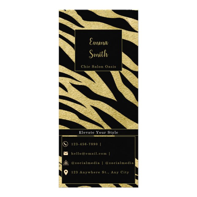 Menü "Anpassbare Beauty Services" (Vorne)