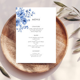 Menu Aquarelle Chinoiserie Floral
