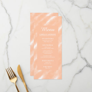 Menu Aquarelle couleur Fuzz Peach Motif Abstrait