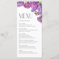 Aquarelle Lilac Fleurs Mariage botanique