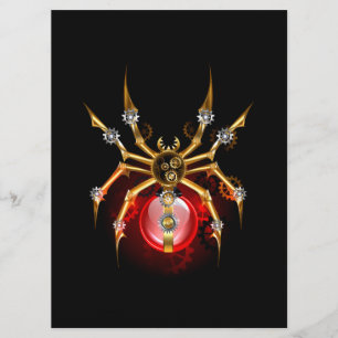 Menu Araignée en vapeur noire