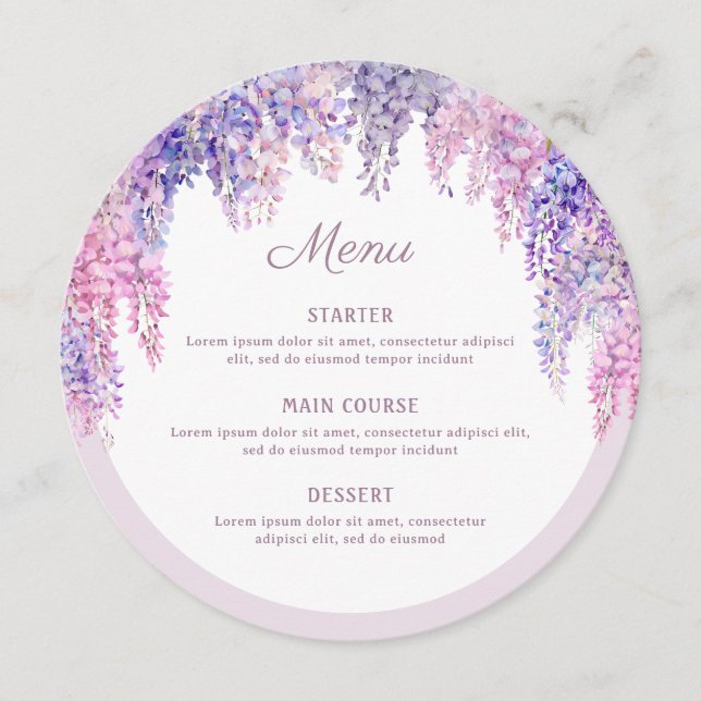 Menu Arche Lilac Wisteria Arrondi (Devant)