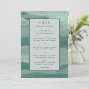 Menu Ariel Turquoise Vert Abstrait Côtier moderne Maria