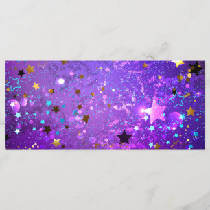 Menu Arrière - plan de feuille violet avec étoiles
