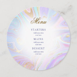 Menü aus flüssigem Marmor Menükarte
