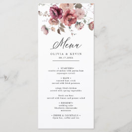 Menu Automne Terracotta Bourgogne Mariage Floral Terme